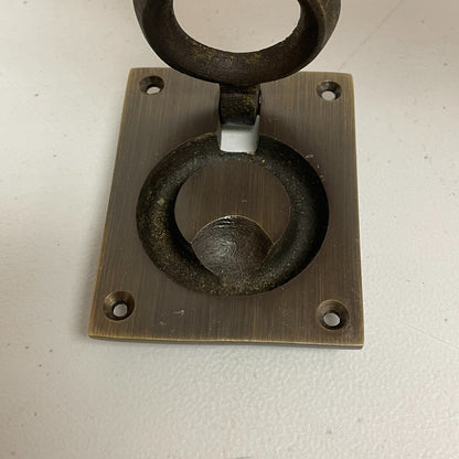 Signature Hardware Brass ring pull 2 3/16""X 2 3/4"" Antique Brass