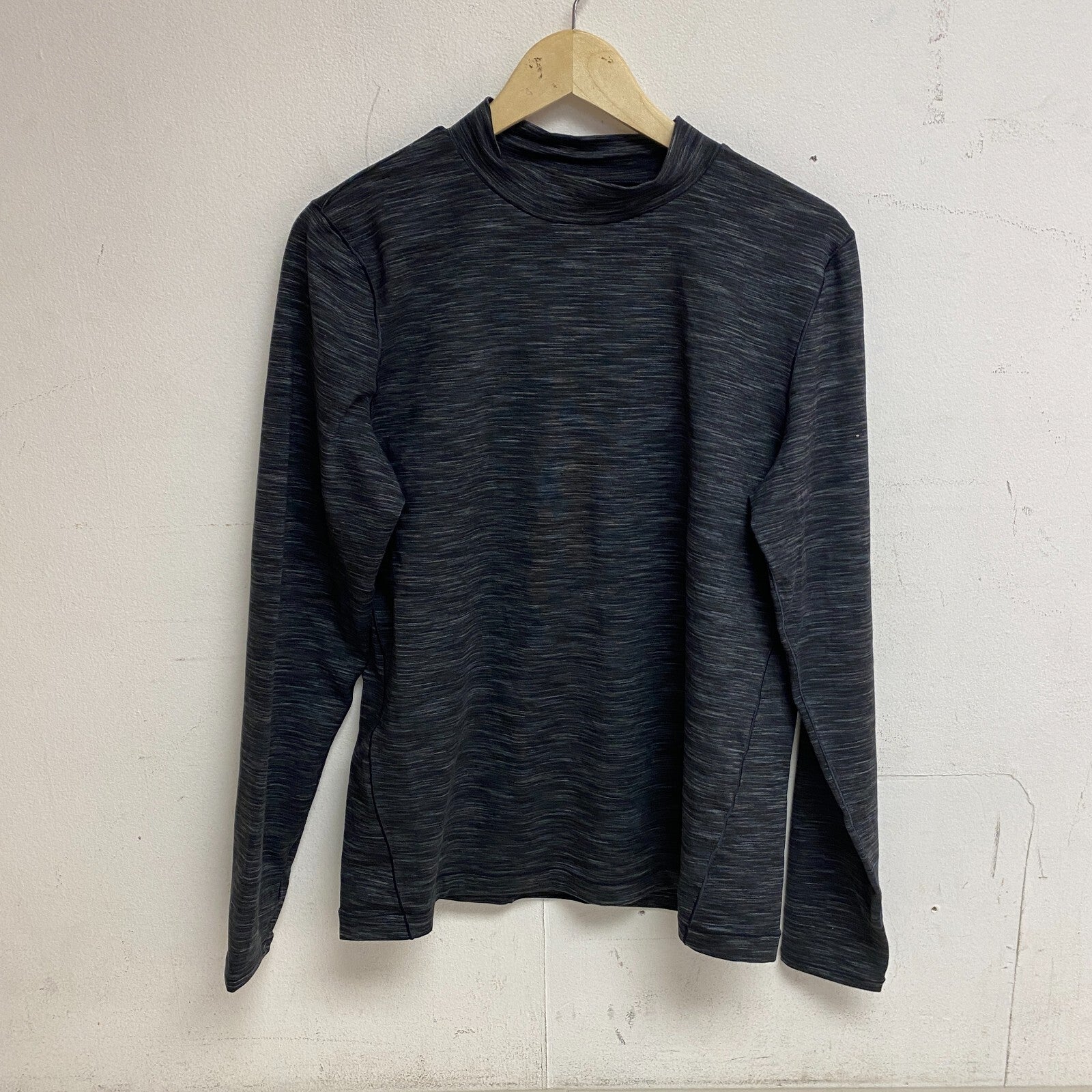 Alpine Design Women's W AD Field Knit Long Sleeve Mock Neck Black Space Dye New!