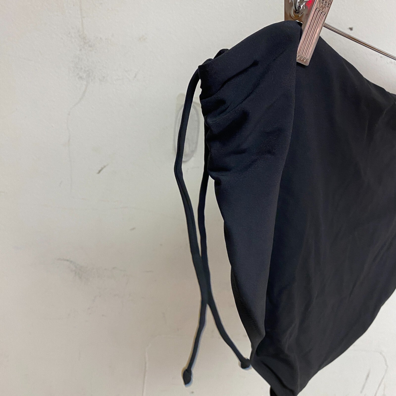 calia WOMENS Swim Adjustable Rise Bikini RUCHED BOTTOM PURE BLACK WSA20402 New!