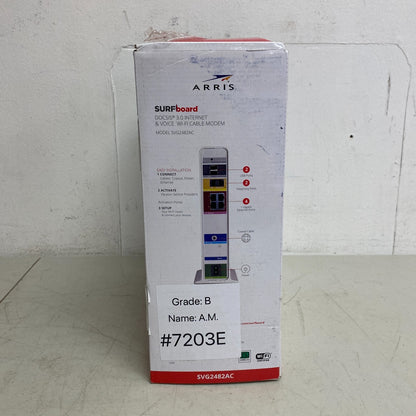 Arris SurfBoard SVG2482AC White DOCSIS Internet WiFi & Voice Modem 960Mbps