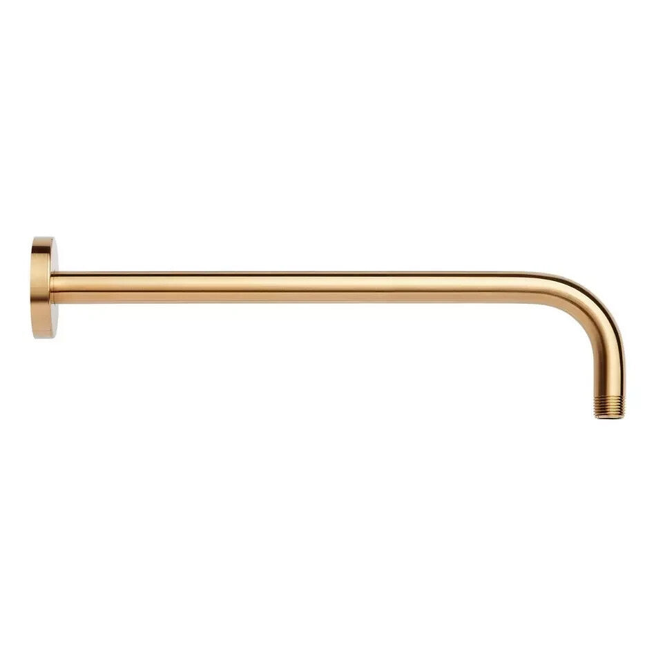 Signature Hardware 12'' Shower Arm & Flange - Brushed Gold - SHRSA123BG