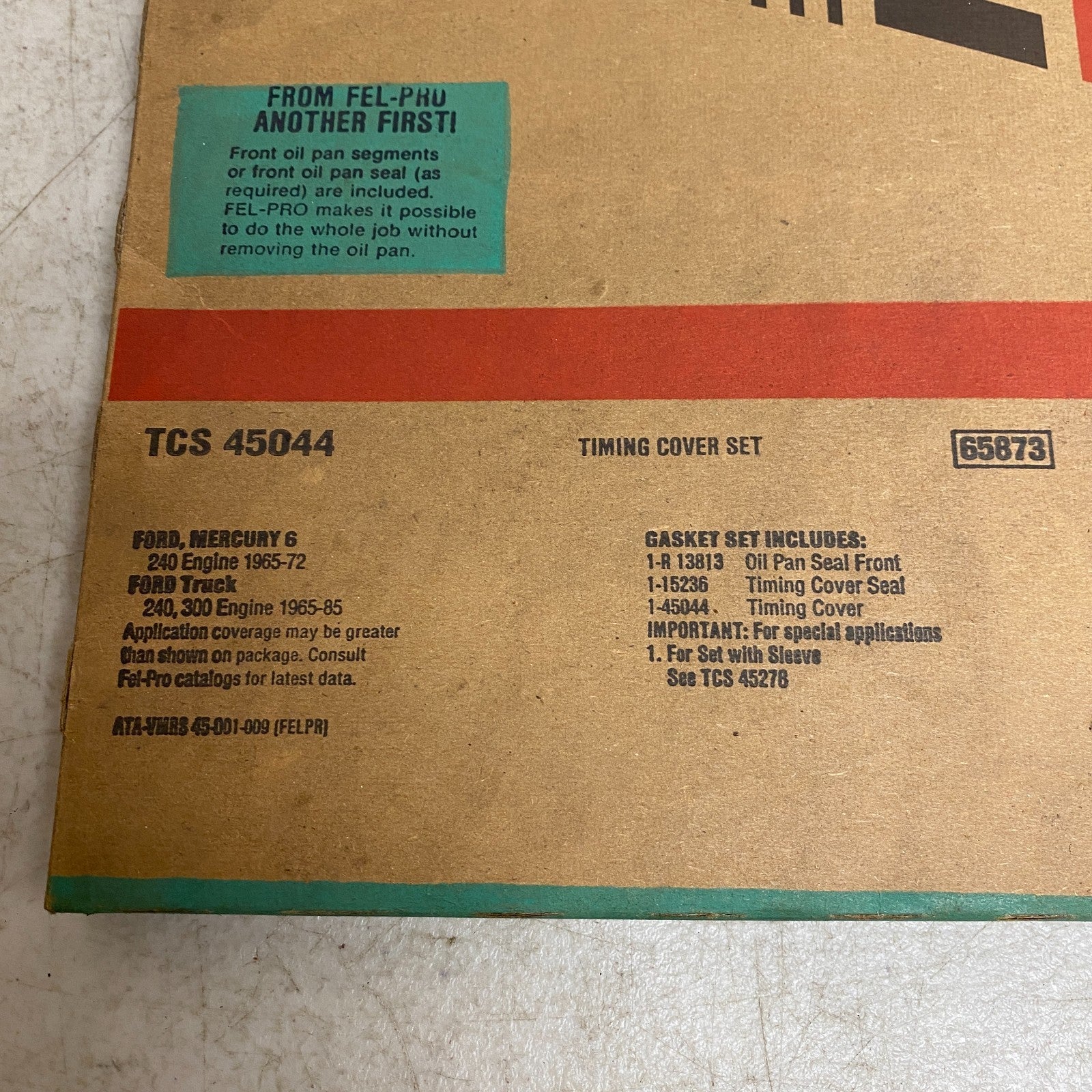 FEL-PRO TCS45044 Timing Cover Gasket Set 1965-1985 Ford Truck 240 300 4.9L I6