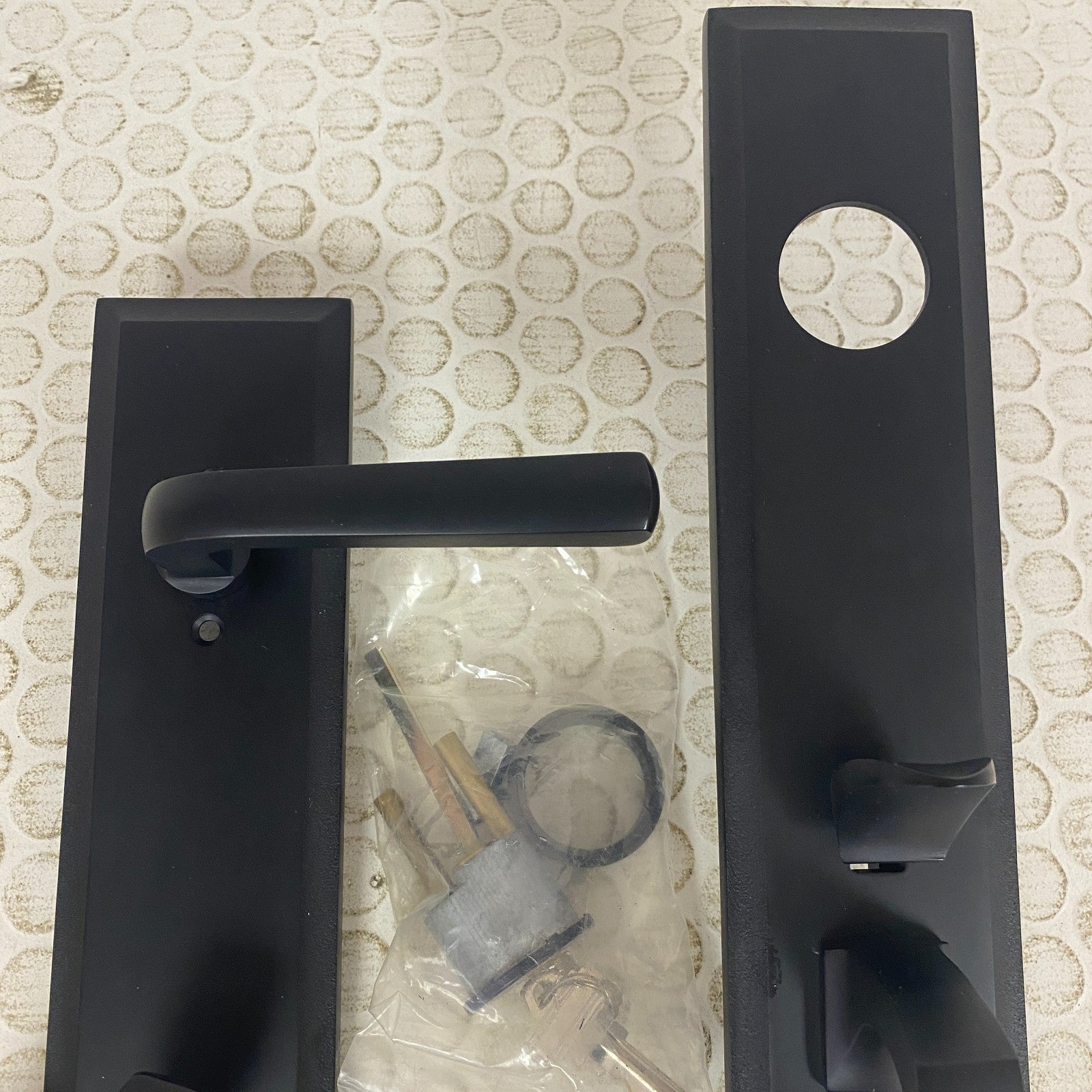 Signature Hardware Brass Entry Door Set No Backset Left Hand Matte Blck 552085MB