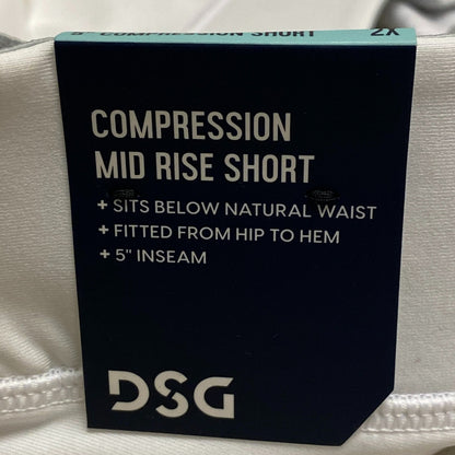 DSG Women's 5" Compression Short Pure White Solid Athletic Compressi DAW21500WP