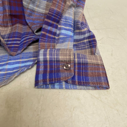 Alpine Design Womens Journey Oversized Flannel Dark Blue Overcast Plaid ADW22108