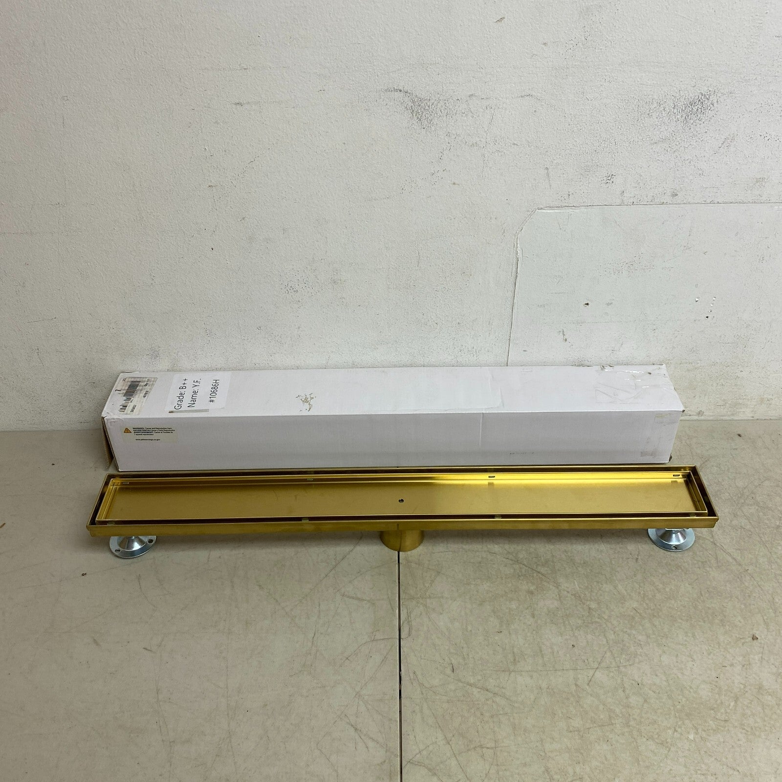 Signature Hardware 28" Cohen Linear Tile-in Shower Drain - Brushed Gold