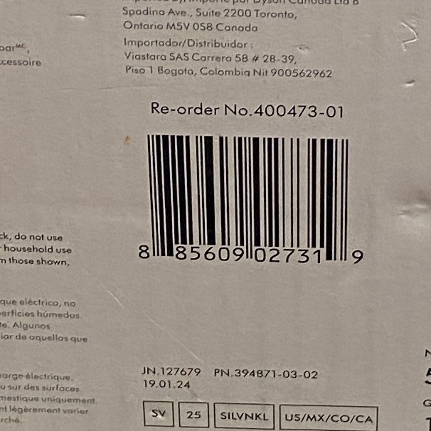 Dyson V8 Cordless Stick Vacuum Cleaner for Pet Hair Silver/Nickel 400473‑01