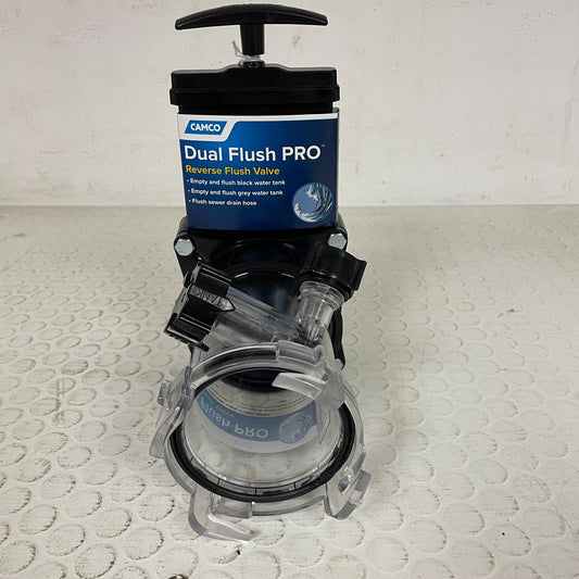 Camco 39062 Dual Flush Pro RV Holding Tank Rinser w  Gate Valve Reverse Flush