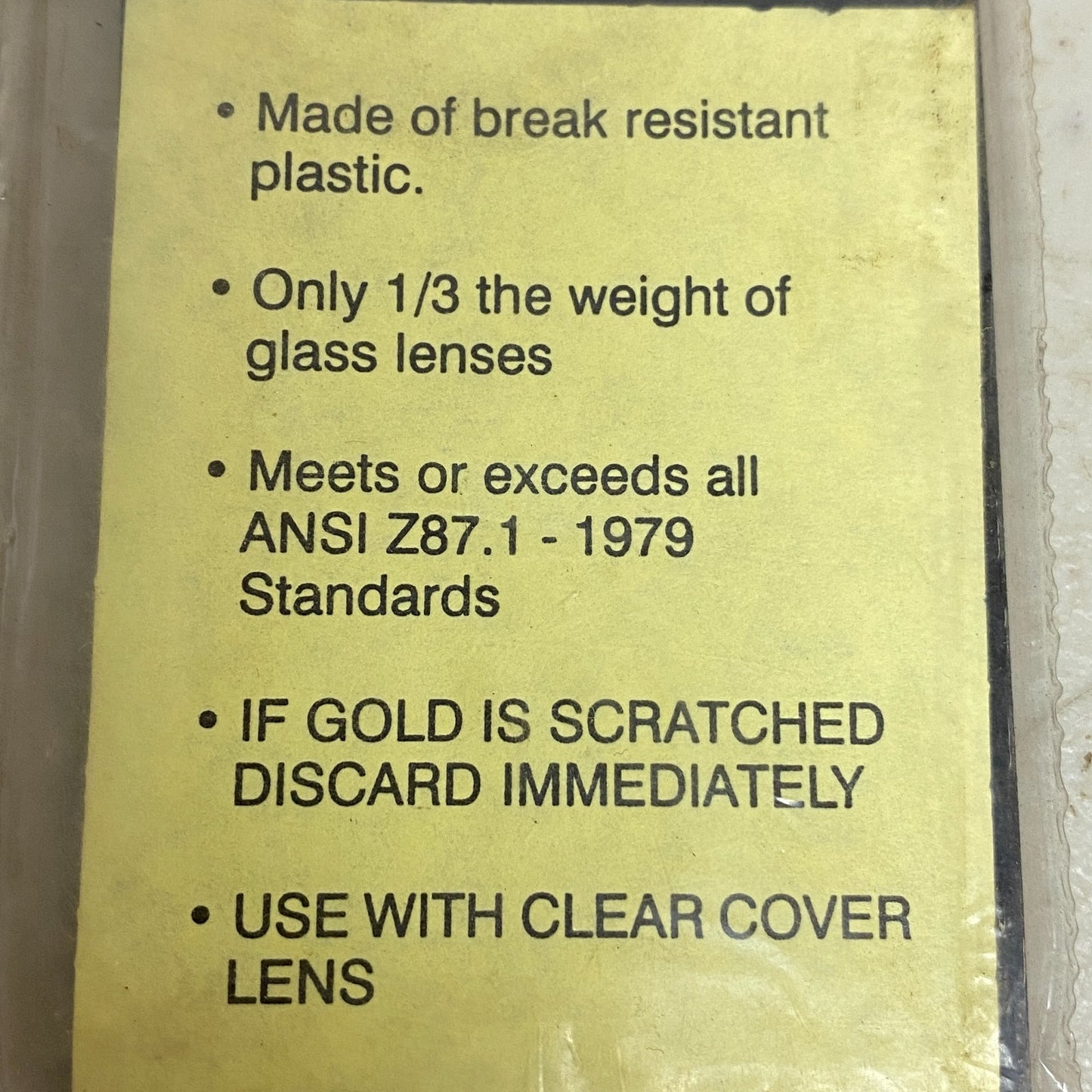Forney 57061 Gold-Coated Shade 10 Welding Lens 2"x4-1/4" Glass Filter Plate