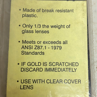 Forney 57061 Gold-Coated Shade 10 Welding Lens 2"x4-1/4" Glass Filter Plate