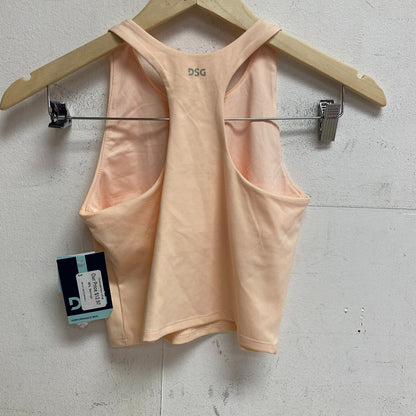 DSG Girl's Shelf Bra Tank Peach Milk Solid Racerback Sleeveless DAG23712