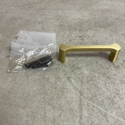 Signature Hardware Stacia 4-7/8" Solid Brass Drawer Pull Satin Brass Finish