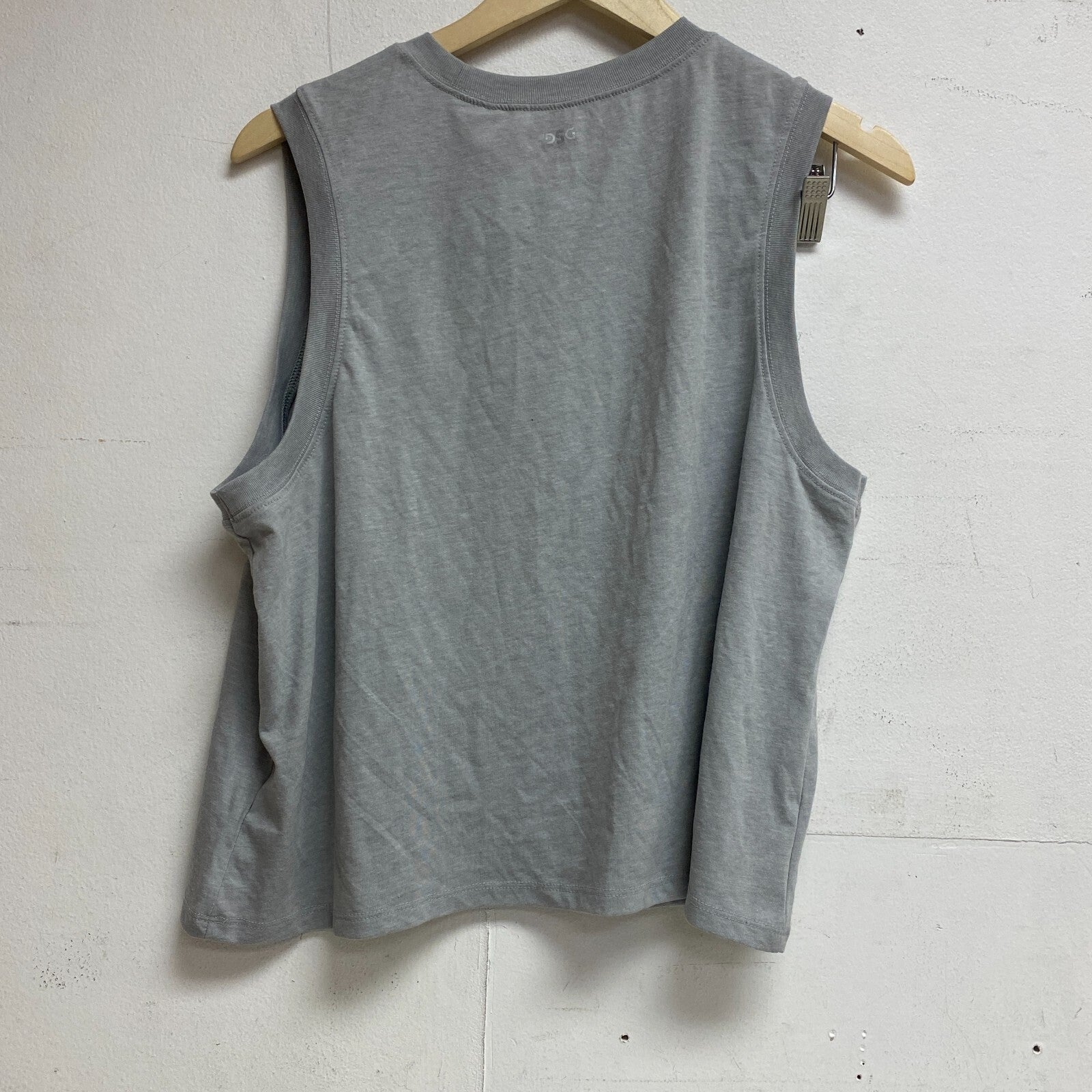 DSG Women's Cotton Relaxed Fit Muscle Tank Light Heather Grey DAW13100H