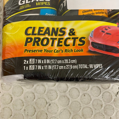 Armor All Protectant Glass Cleaning Wipes 3 Pack 30ct Each Interior Exterior Car
