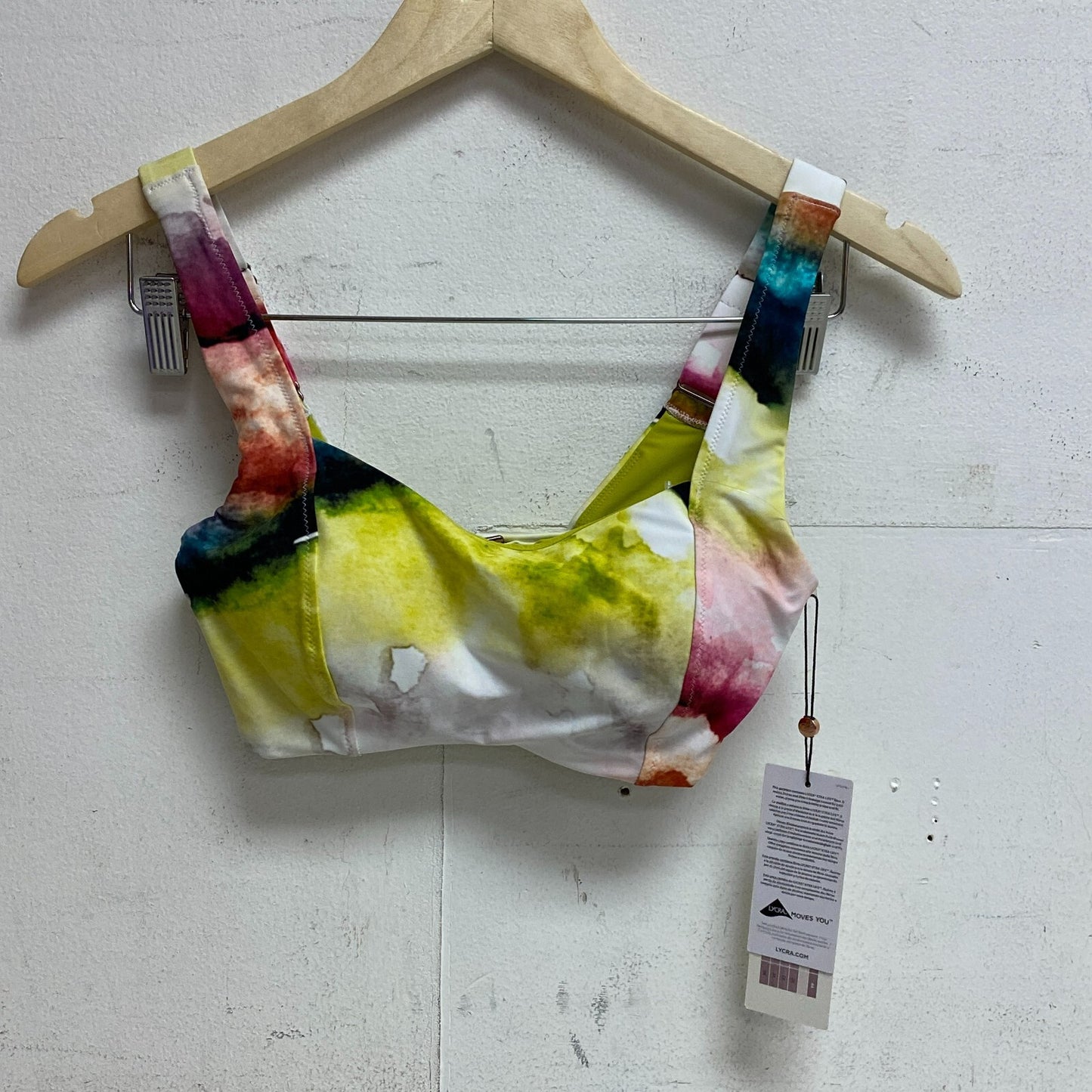 Calia Womens Bikini Top Power Sculpt Top Watercolor Multi WSA22208PRT