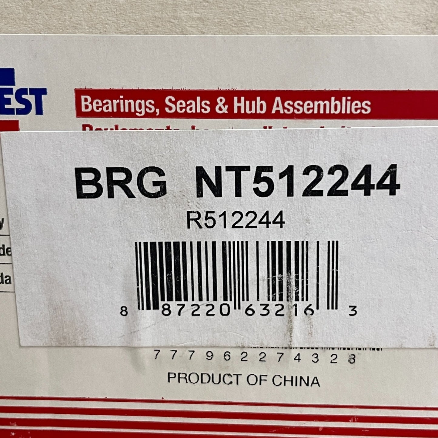 Carquest NT512244 Wheel Hub & Bearing Assembly Steel Sealed Rear OE Replacement