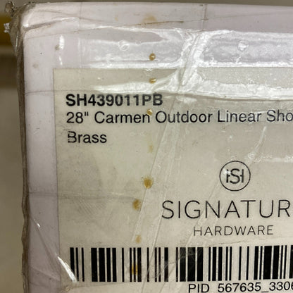 Signature Hardware 28" Carmen Linear Shower Drain - with Drain Flange - Polished