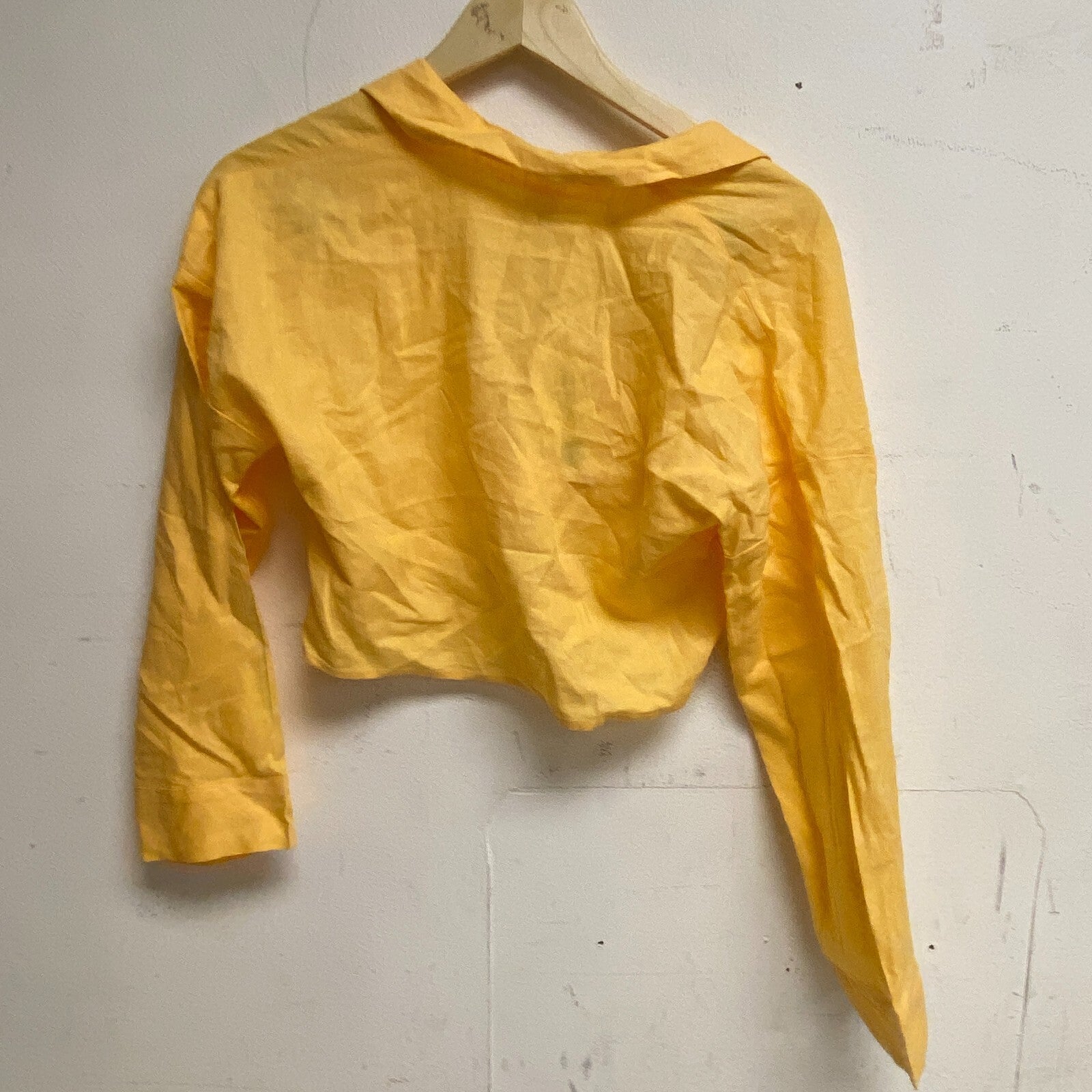 CALIA Women's Tie Front Long Sleeve Beach Shirt Sunrise Orange WSA23917