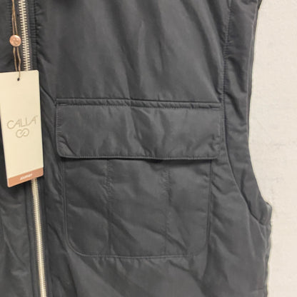 "CALIA Women's Fashion Zip Vest Pure Black WAX36035 " BRAND NEW