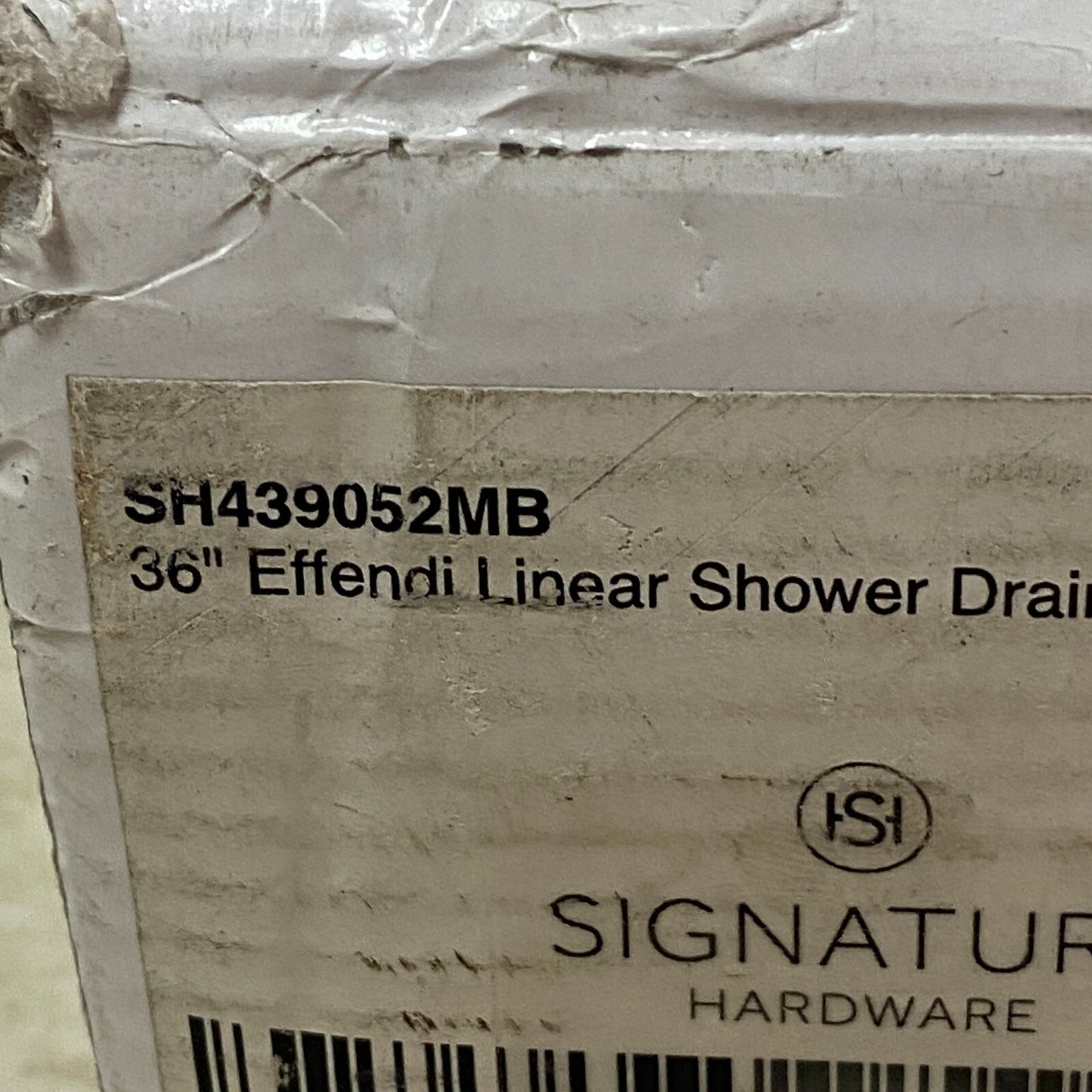 Signature Hardware 36" Effendi Linear Shower Drain - Matte Black