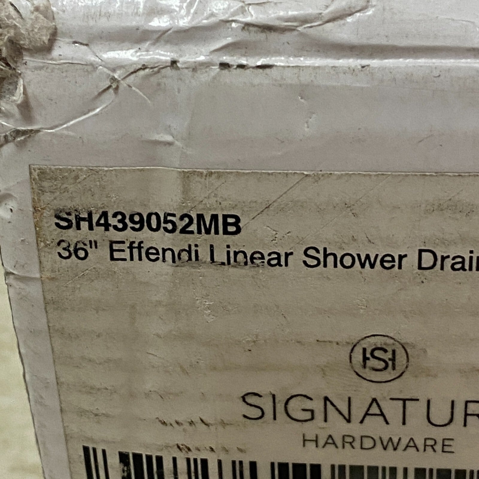 Signature Hardware 36" Effendi Linear Shower Drain - Matte Black