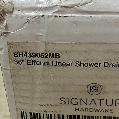 Signature Hardware 36" Effendi Linear Shower Drain - Matte Black