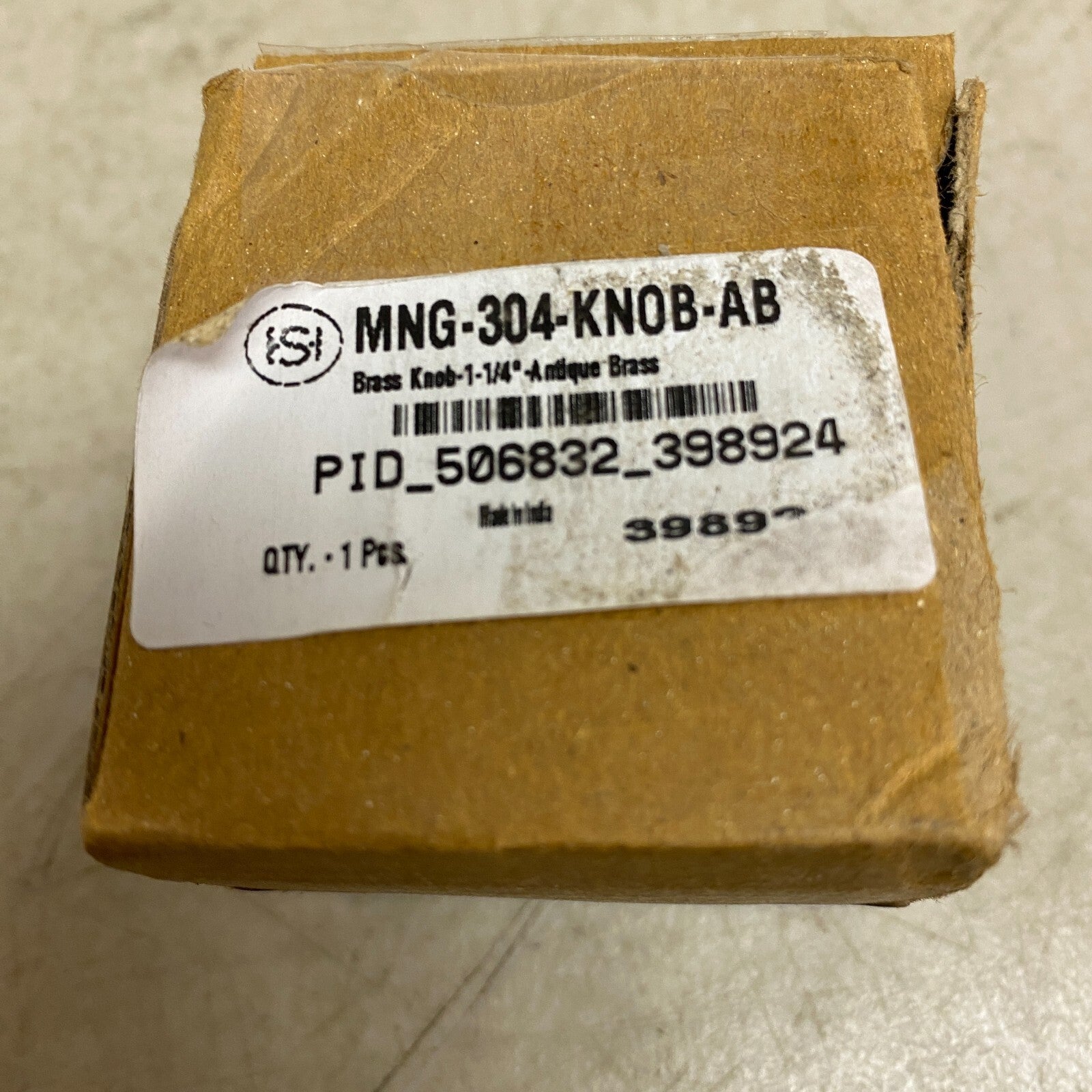 Signature Hardware Brass Knob - 1-1/4'' - Antique Brass , MODEL: MNG-304-KNOB-AB