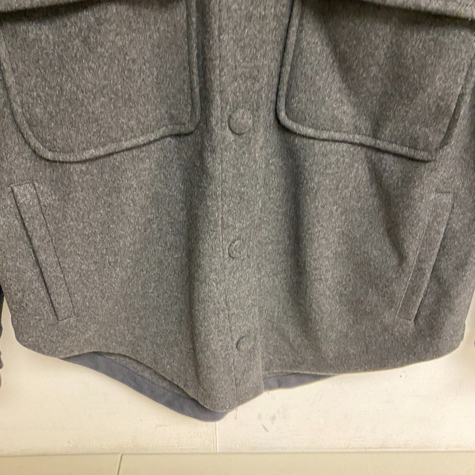 Calia Women's Patch Pocket Shacket Pure Black Solid WAX31371 Warm Long Sleeve