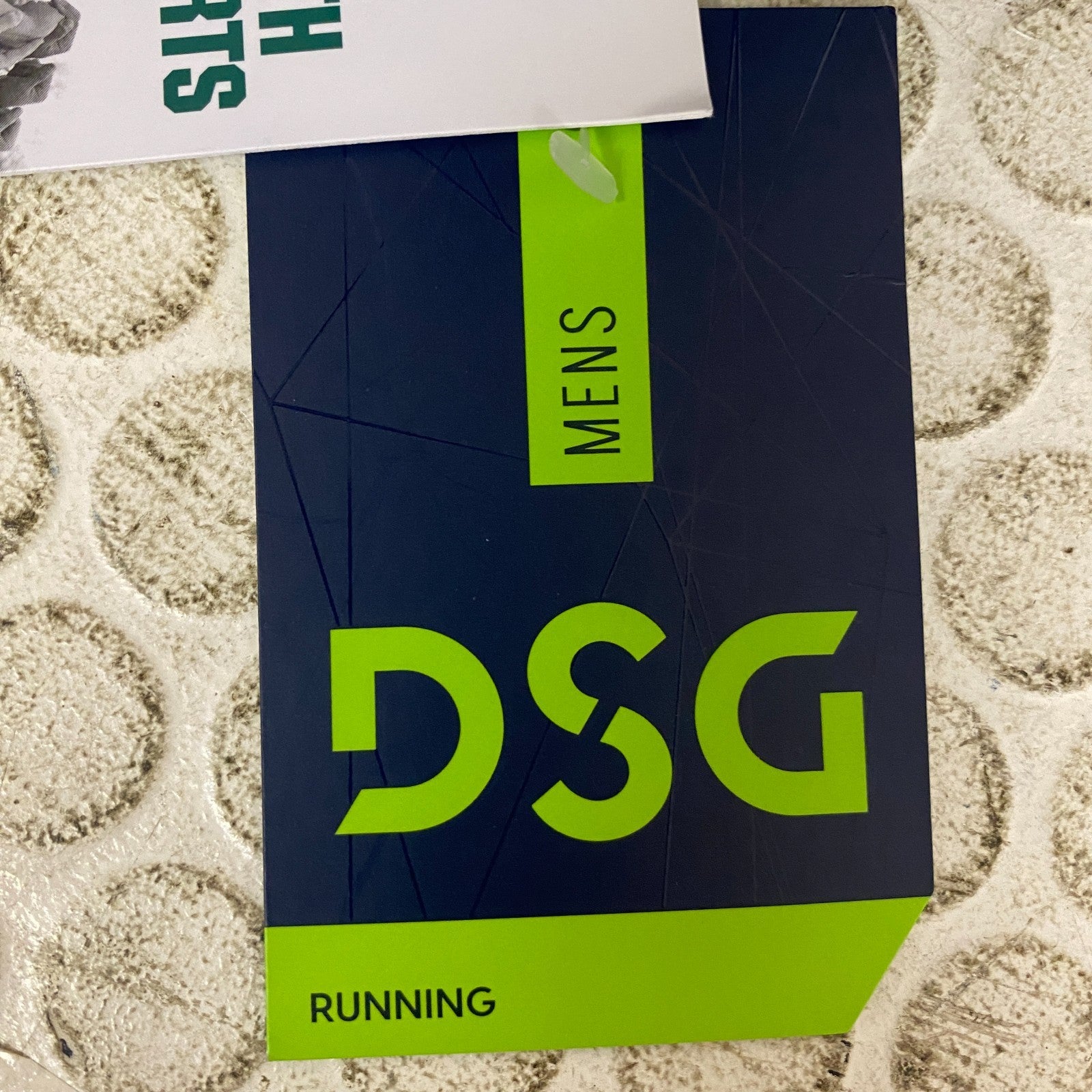 DSG Menâs 5â³ Stride Run Lined Shorts Cosmic Streaks Univ Navy Drawcord Liner