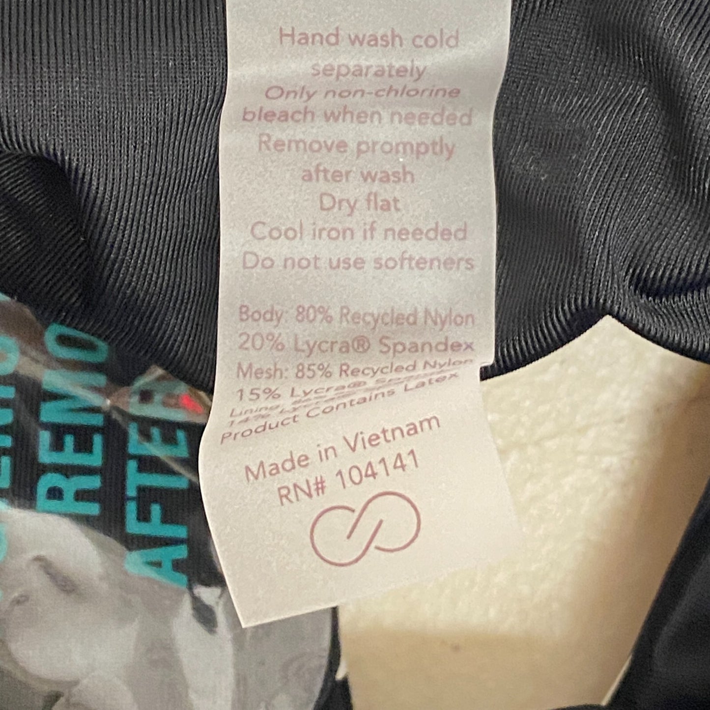 Calia Women's Shirred V Front Mid Rise Bottom Stripe Black WSA23415PRT New!