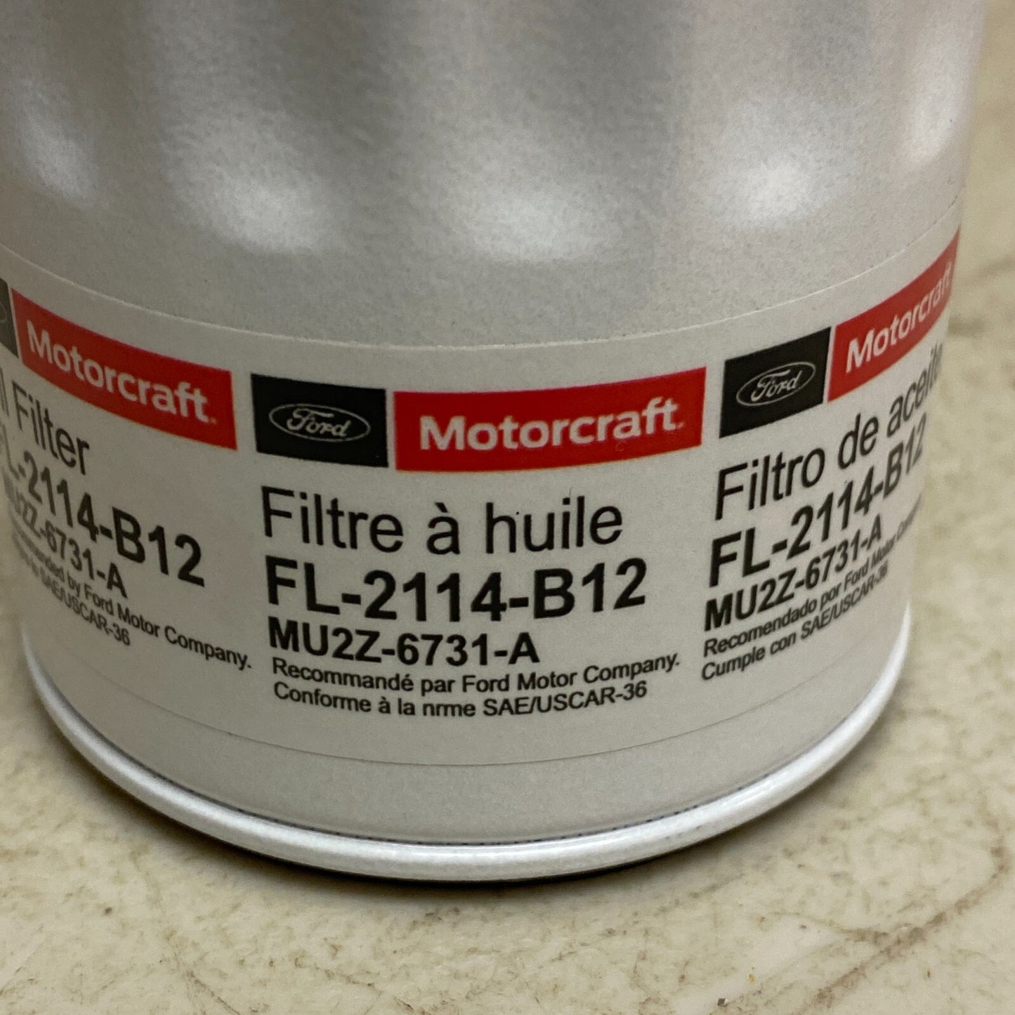 Ford Motorcraft Oil Filter FL-2114-B12 , MU2Z-6731-A