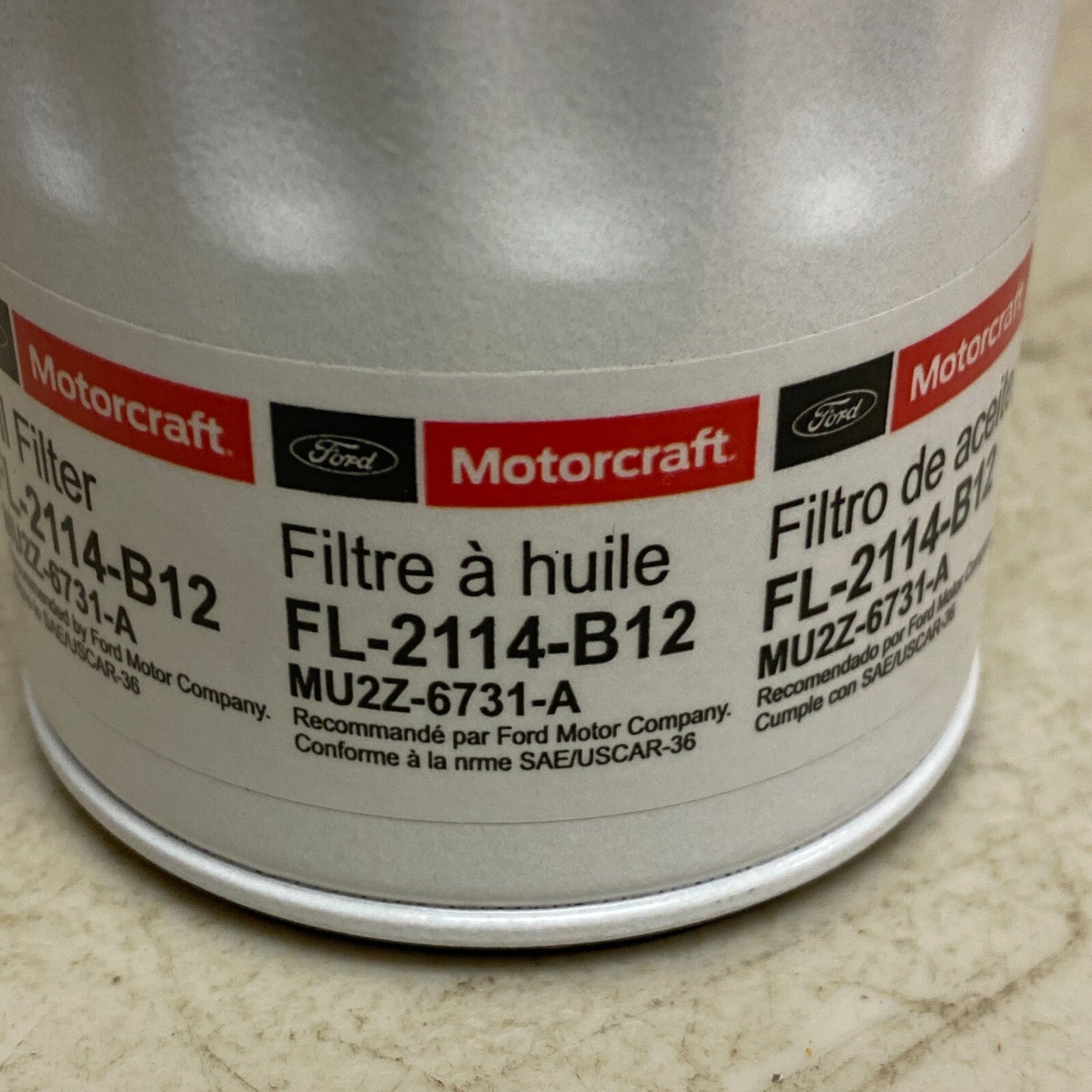 Ford Motorcraft Oil Filter FL-2114-B12 , MU2Z-6731-A