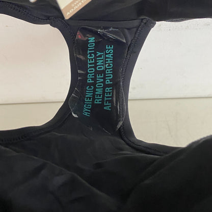 calia WOMENS Swim Adjustable Rise Bikini RUCHED BOTTOM PURE BLACK WSA20402 New!