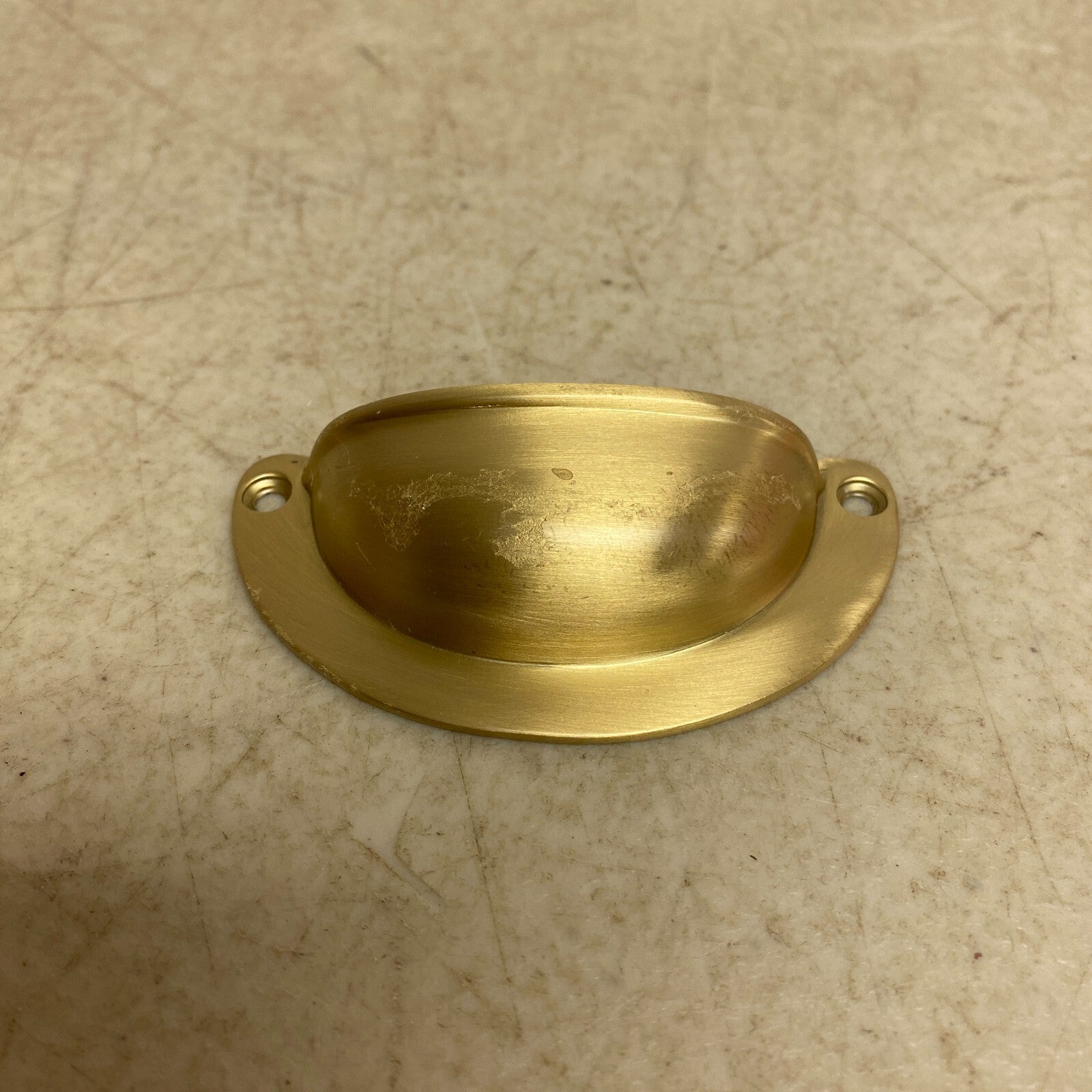 Signature Hardware Ansel Brass Cup Pull - Satin Brass , MODEL: BNCP-SB