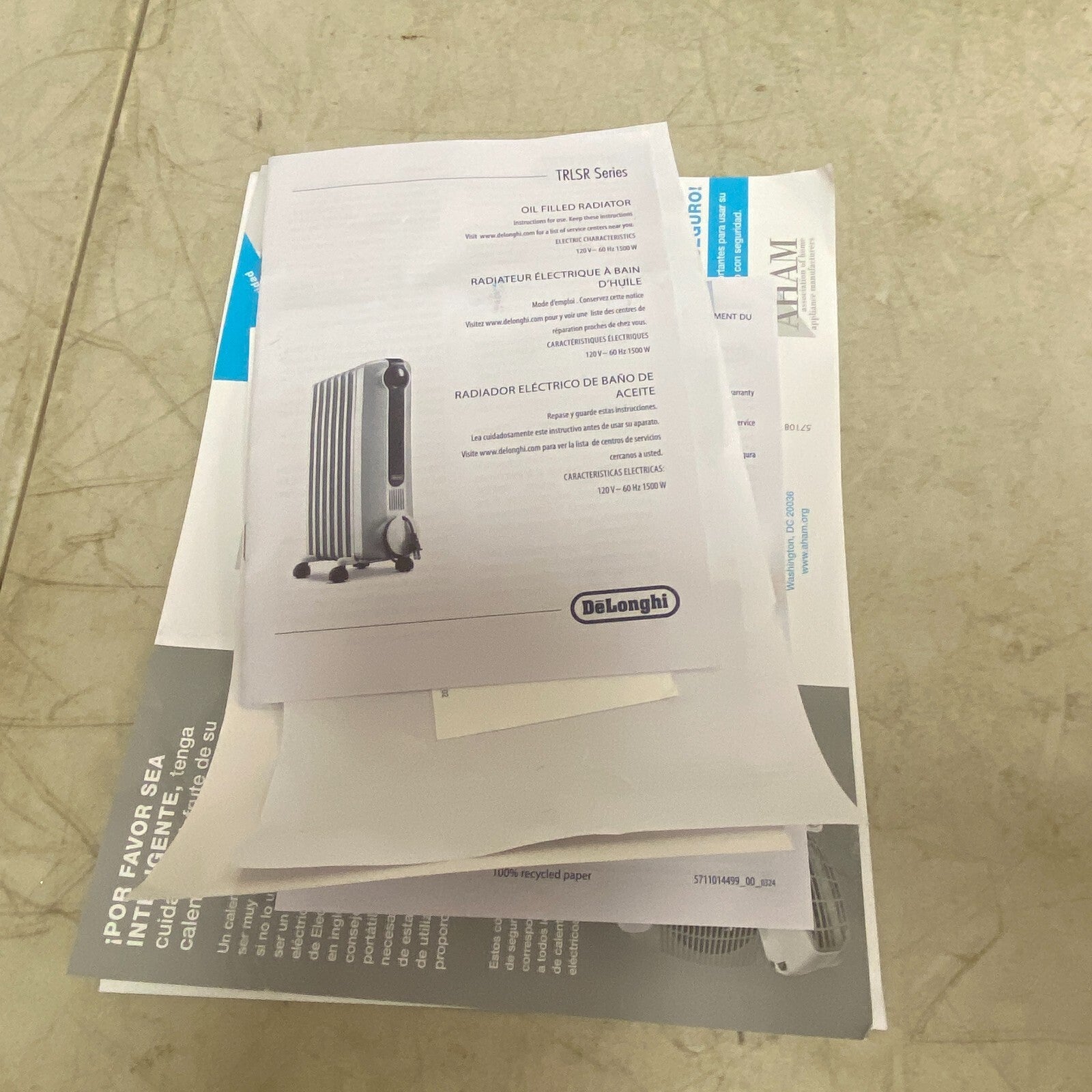 DeLonghi Radia Digital 5 5697585 1500 Watt White Electric Space Heater