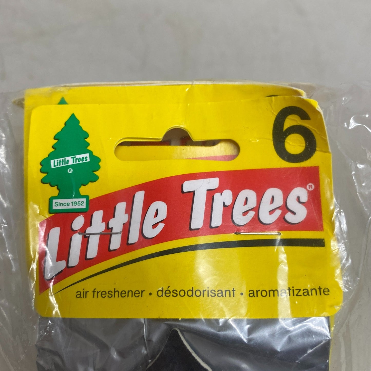 Little Trees Black Ice Hanging Car Air Freshener 6 Pack Set of 4 Long Lasting