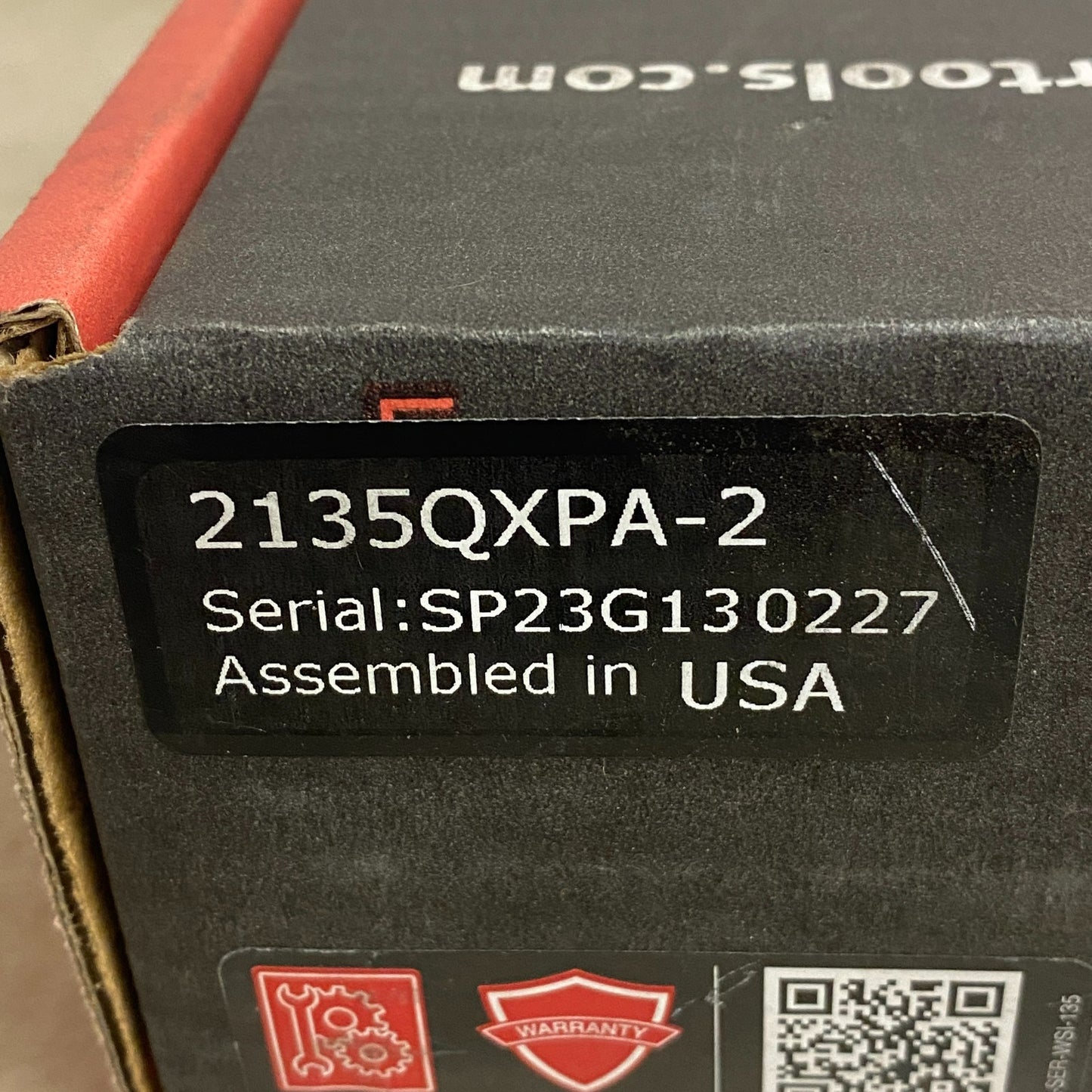 Ingersoll Rand Quiet Air Impact Wrench ½″ Drive 2″ Ext Anvil Gray 2135QXPA‑2