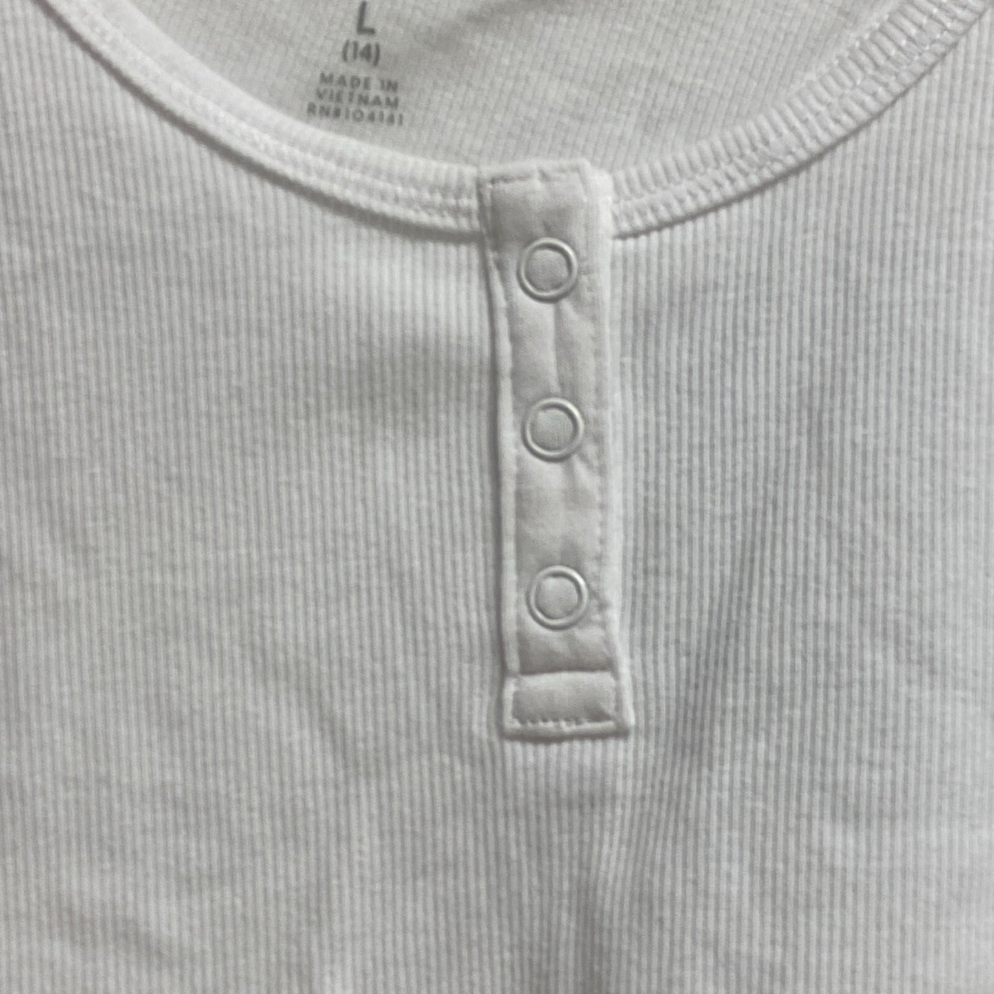 DSG Girls Everyday Cute Cotton Rib Tank Scoop Neck Pure White DAG13117 New