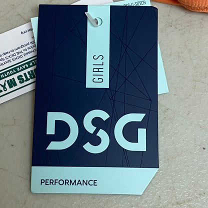 DSG Girls Ruched Tank Sweet Persimmon Racerback Solid Sleeveless DAG13123