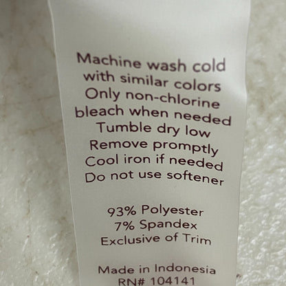 Calia Women's Stripe Pointelle Long Sleeves Blouse Pure White WAX11173S New