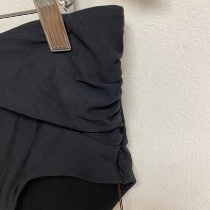 CALIA Women's Swim Collection High Rise Shirred V Front Bottom Black WSA23407