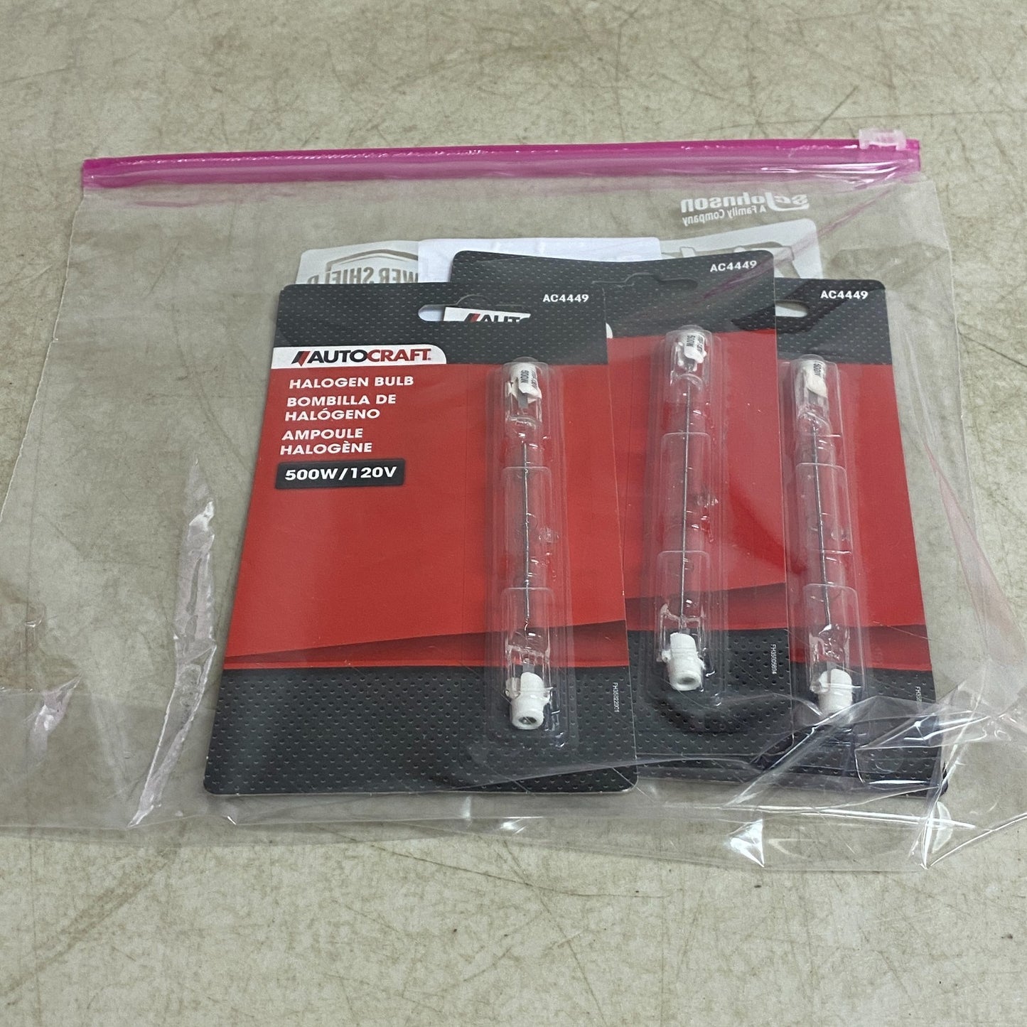 AutoCraft Halogen Bulb 500W 120V Bright White 3 Pack AC4449