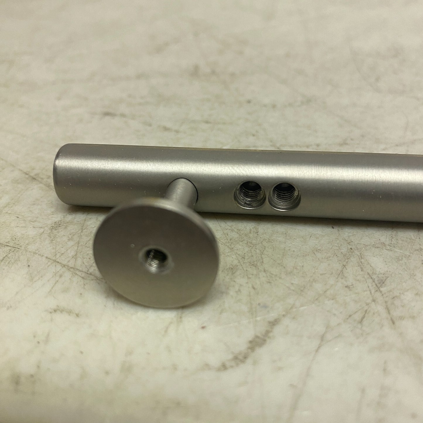 Signature Hardware 10'' Diehl Adjustable Round Brass Drawer Pull Brushed Nickel