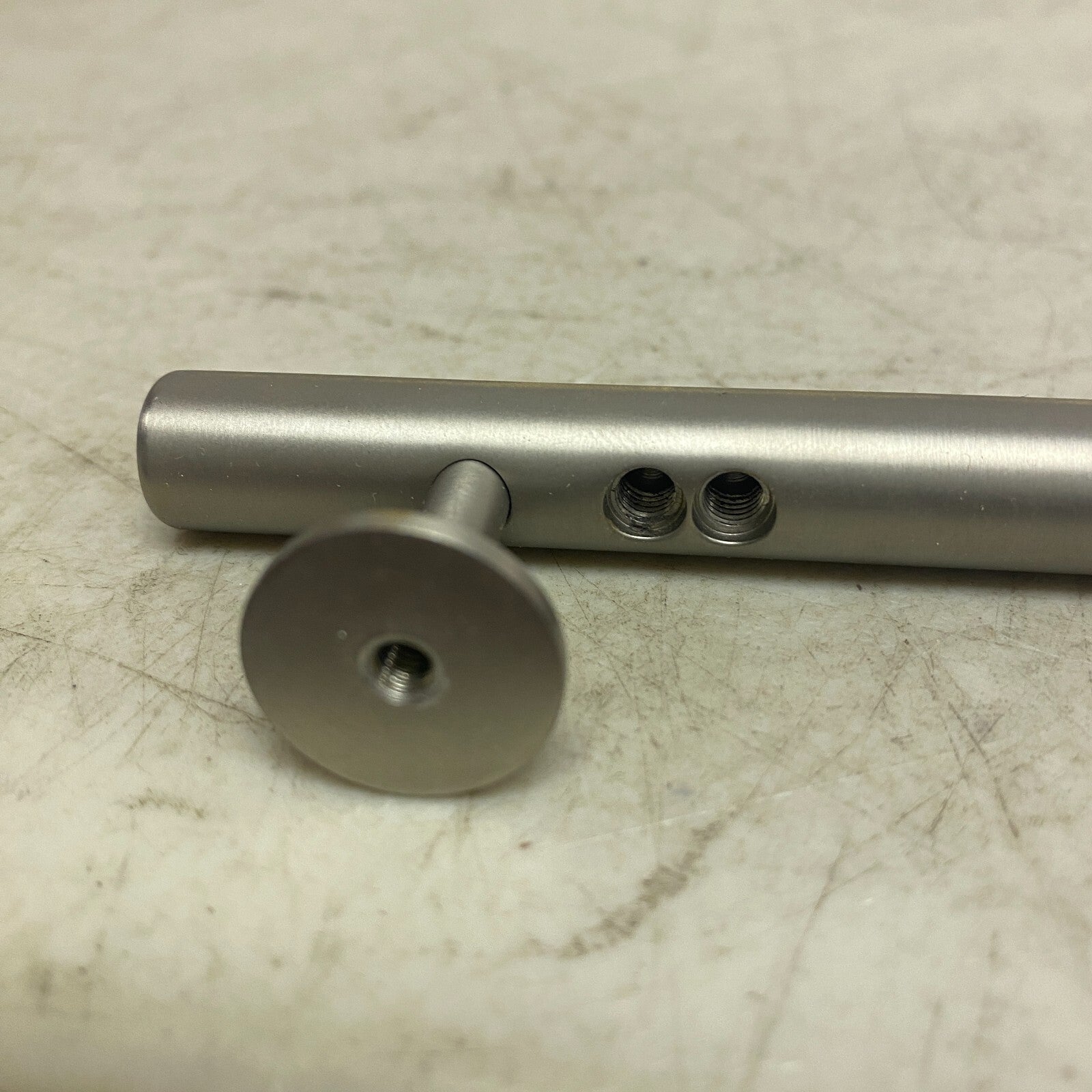 Signature Hardware 10'' Diehl Adjustable Round Brass Drawer Pull Brushed Nickel