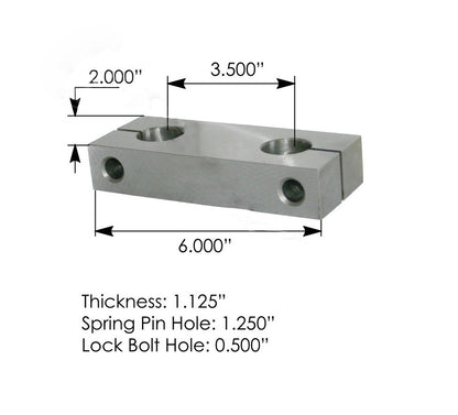 AUTOMANN Peterbilt Spring Shackle Side Bar Steel 6″×2″ Model M1500