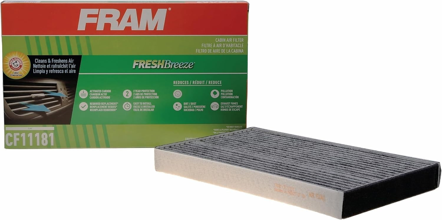 FRAM CF11181 Fresh Breeze Cabin Air Filter w/ Arm & Hammer Baking Soda GM Cars