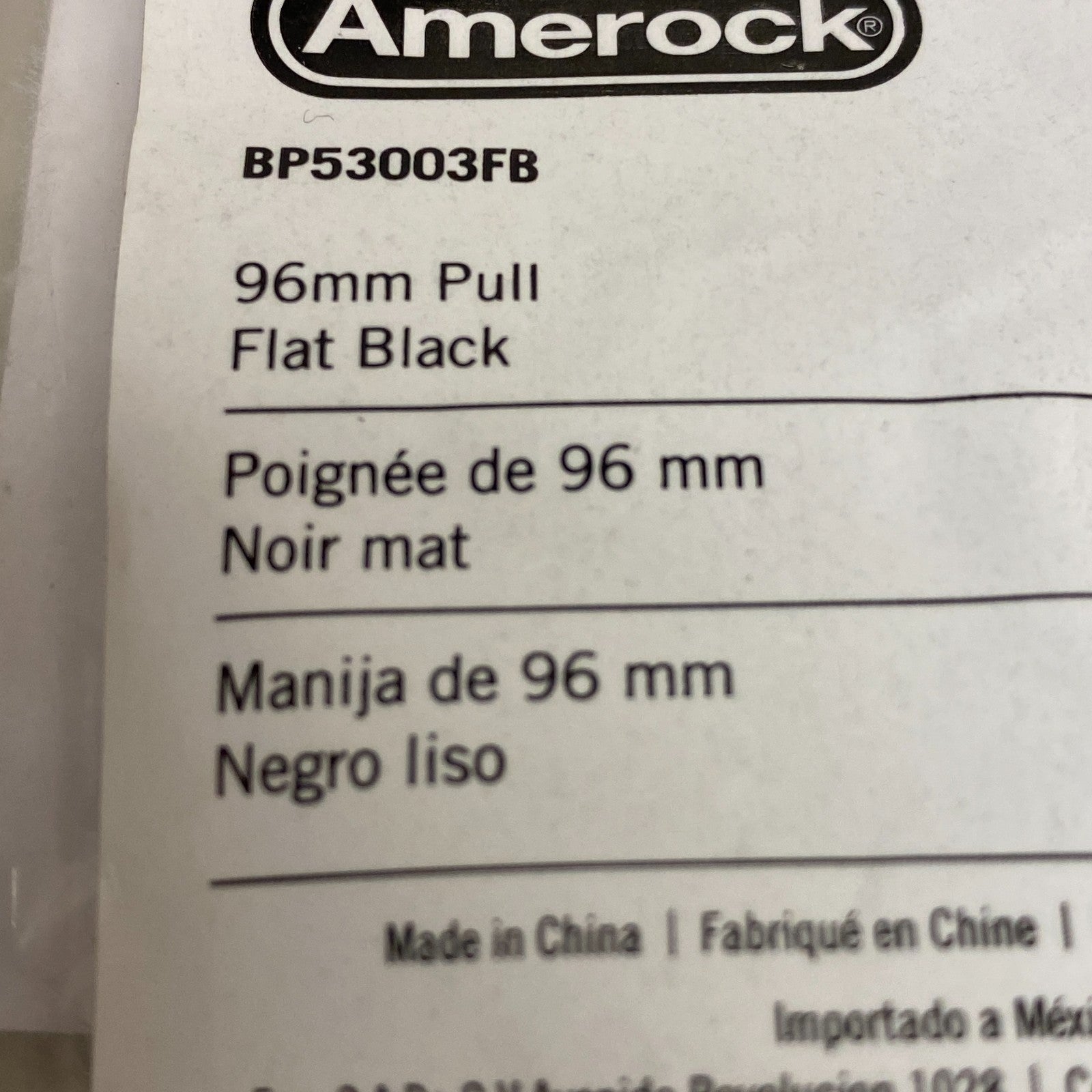 Amerock 96mm Cabinet Pull Flat Black BP40518FB