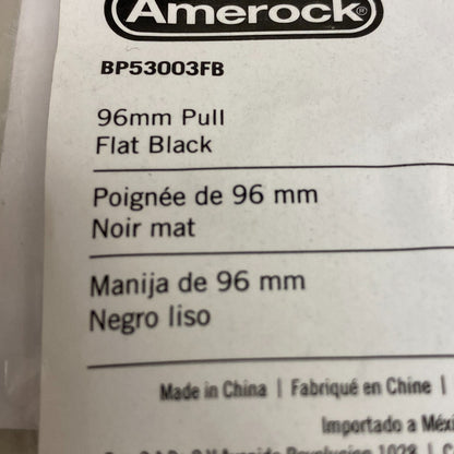 Amerock 96mm Cabinet Pull Flat Black BP40518FB