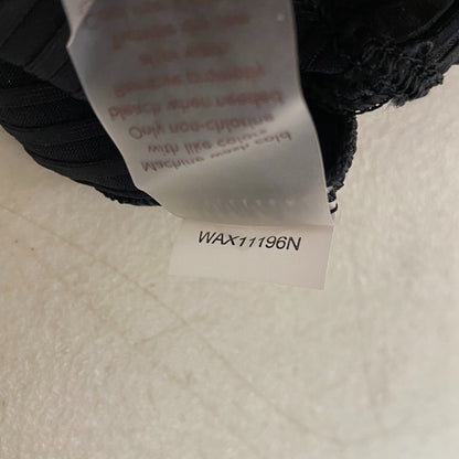 Calia Womens Rib Crop Cami Pure Black Solid Sleeveless Racerback WAX11196N