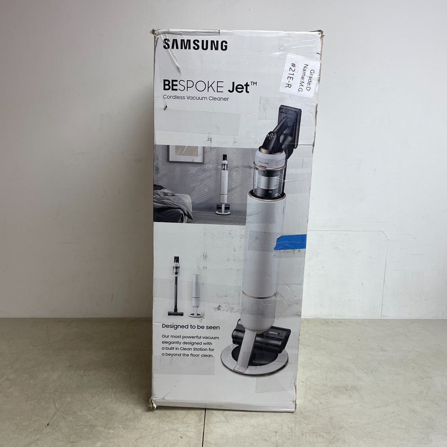 Samsung BESPOKE Jet Cordless Stick Vacuum w/ Clean Station Misty White